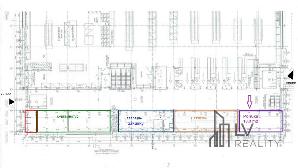 Obchodný priestor na prenájom v OC Iskra, 18,3 m2