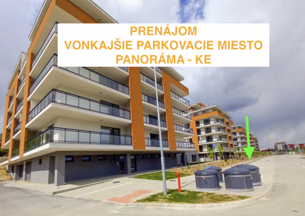 Na prenájom vonkajšie parkovacie miesto na Cédrovej ulici - Panoráma Košice