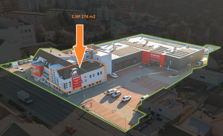 Obchodný priestor na prenájom , výmera 274m2 na 2.NP, na Bratislavskej ulici v Piešťanoch - fotografia 2